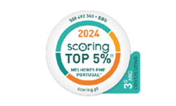 Η BBG, SA, ο όμιλος στον οποίο ανήκει η μάρκα HYLINE, διακρίθηκε ως μία από τις TOP 5% BEST ΜΜΕ ΣΤΗΝ ΠΟΡΤΟΓΑΛΙΑ - Έκδοση 2024, όσον αφορά την απόδοση και την οικονομική ισχύ, σύμφωνα με τη μέθοδο ScorePME. Η πιστοποίηση αυτή αναγνωρίζει την ποιότητα της διοίκησής μας, την εμπιστοσύνη των πελατών μας και, πάνω απ' όλα, την αριστεία και την αφοσίωση ολόκληρης της ομάδας μας.